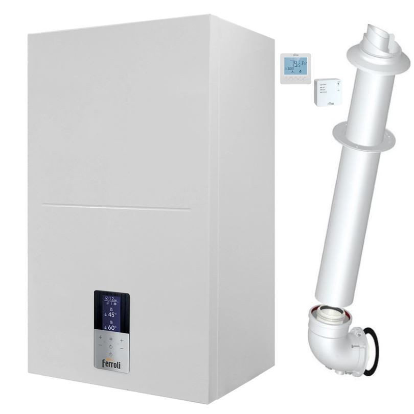 Centrala termica in condensare Ferroli BlueHelix HITECH RRT 24C, kit evacuare inclus Centrala termica in condensare Ferroli BlueHelix HITECH RRT 24C, kit evacuare inclus