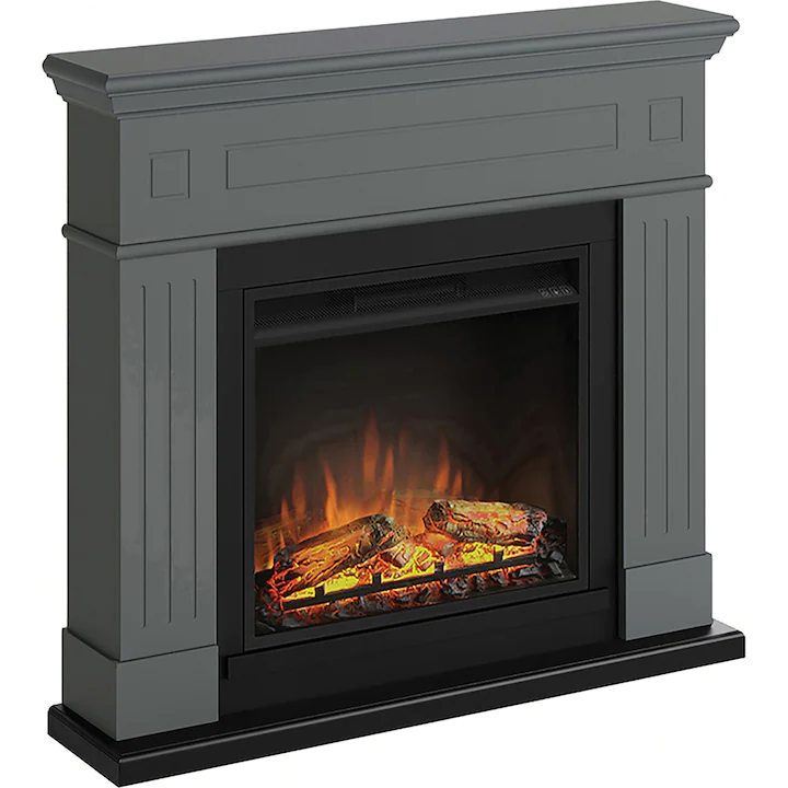 Semineu TAGU Larsen Solid Grey cu Focar Electric PowerFlame, 23 inch, FM462-GR3-23PF1A Semineu TAGU Larsen Solid Grey cu Focar Electric PowerFlame, 23 inch, FM462-GR3-23PF1A