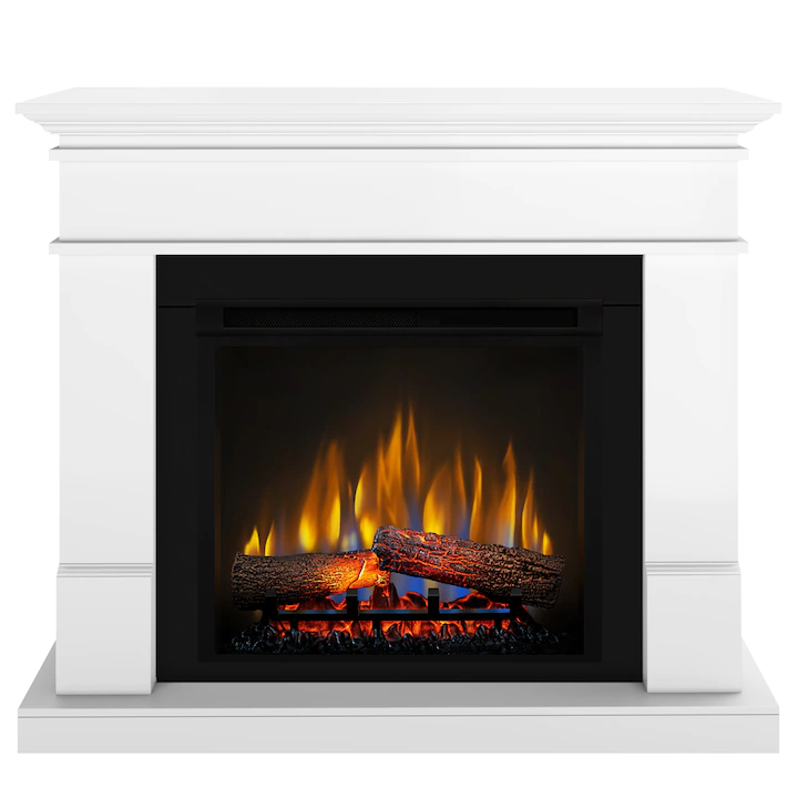 Semineu electric Lisabona alb cu focar si sunet 3D Dimplex XHD23