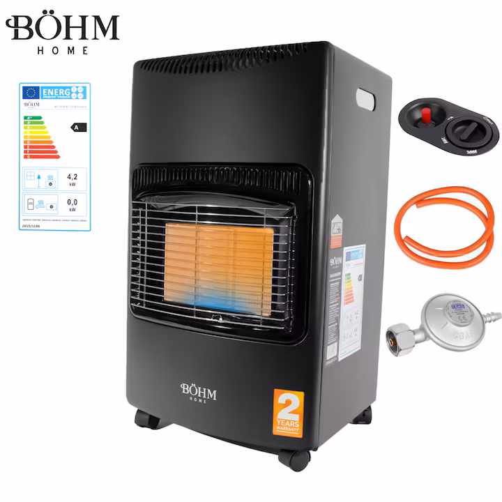 Soba pe gaz GPL BoHM BF-003, 4,20 kW 3 trepte de putere Soba pe gaz GPL BoHM BF-003A, 4,20 kW, 3 trepte de putere
