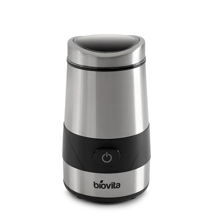 Rasnita Electrica Biovita G200, Lame, Interior si Carcasa din Inox, 150 ml / 60 gr, 200W